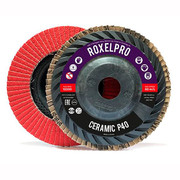 RoxelPro Лепестковый круг ROXPRO 115 х 22мм, Trimmable, керамика, конический, Р40